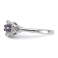 1/3 ct. t.w. Amethyst Ring Rhodium-plated Sterling Silver
