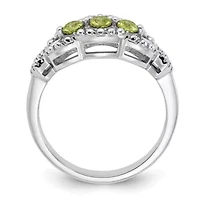 3/8 ct. t.w. Peridot Ring Rhodium-plated Sterling Silver