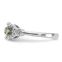 3/8 ct. t.w. Peridot Ring Rhodium-plated Sterling Silver