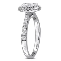 Lab Created Grown Diamonds Engagement Ring Sterling Silver