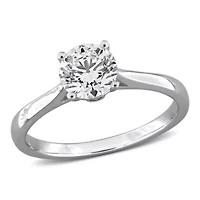 Lab Created Grown Diamond Engagement Ring Sterling Silver