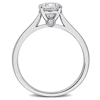 Lab Created Grown Diamond Engagement Ring Sterling Silver