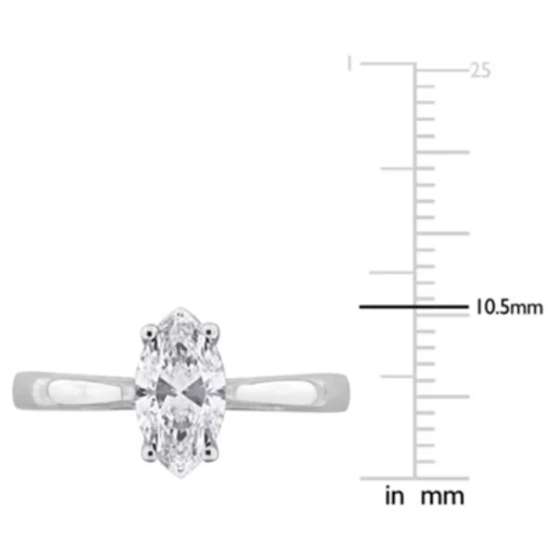 Lab Created Grown Diamonds Ring Sterling Silver