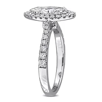 Lab Created Grown Diamonds Engagement Ring Sterling Silver