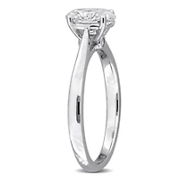 Oval & Round Lab Grown Diamond Solitaire Engagement Ring