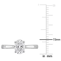 Oval & Round Lab Grown Diamond Solitaire Engagement Ring