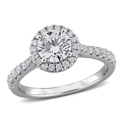 Lab Created Grown Diamond Ring Sterling Silver