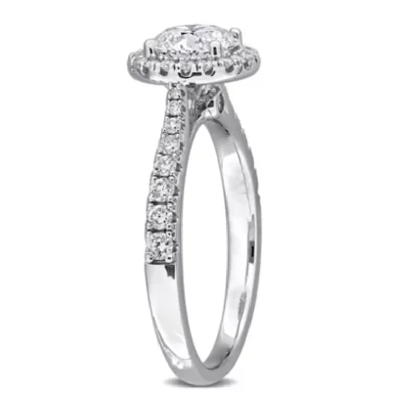 Lab Created Grown Diamond Ring Sterling Silver