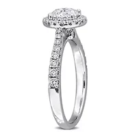 Lab Created Grown Diamond Ring Sterling Silver