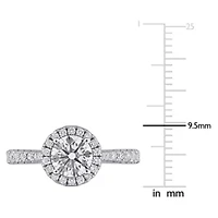 Lab Created Grown Diamond Ring Sterling Silver