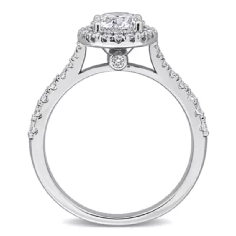 Lab Created Grown Diamond Ring Sterling Silver