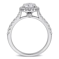 Lab Created Grown Diamond Ring Sterling Silver