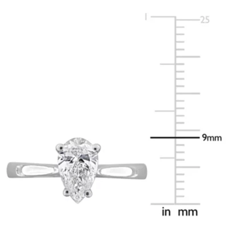 Lab Created Grown Diamonds Ring Sterling Silver