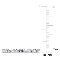 Lab Created Grown Diamond Anniversary Ring Sterling Silver