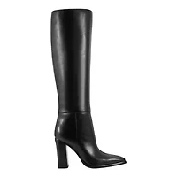 Lannie Wide Calf Pointy Toe Block Heel Dress Boots