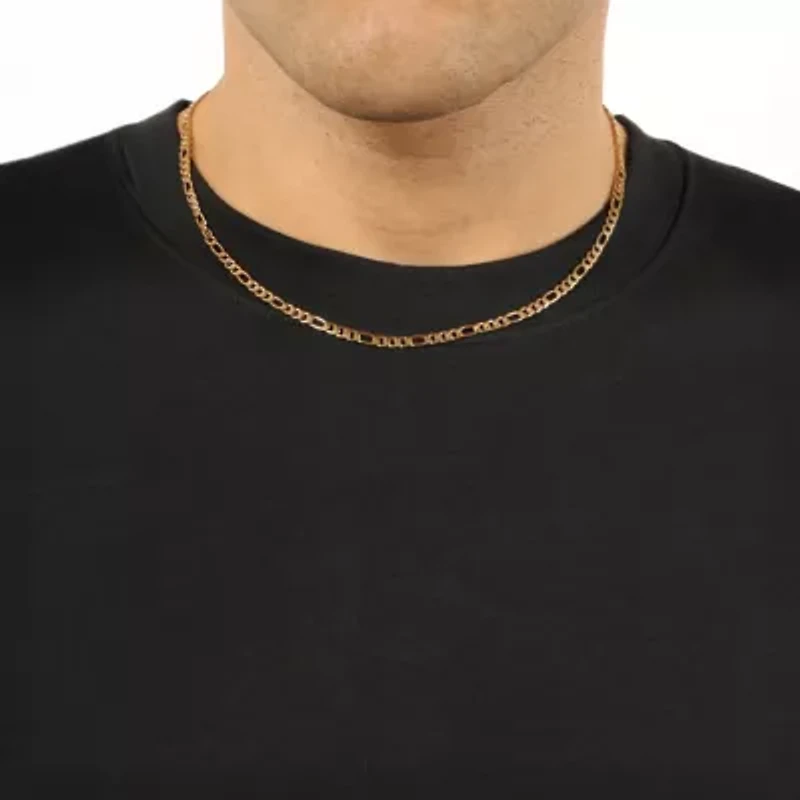 4mm Figaro Chain Necklace Stainless Steel