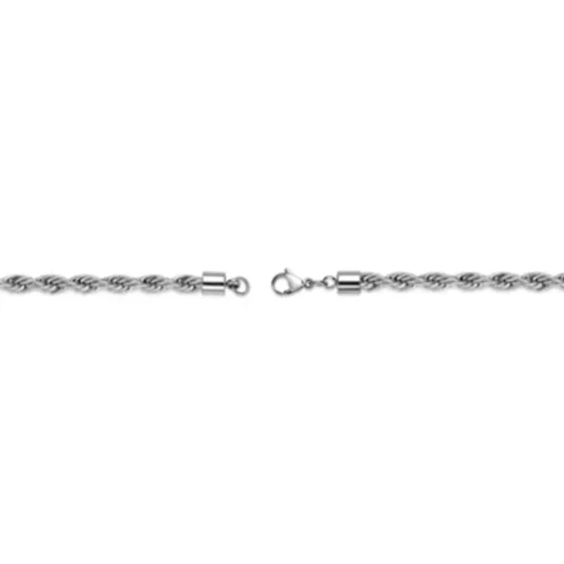 Stainless Steel 6mm Rope Chain Necklace
