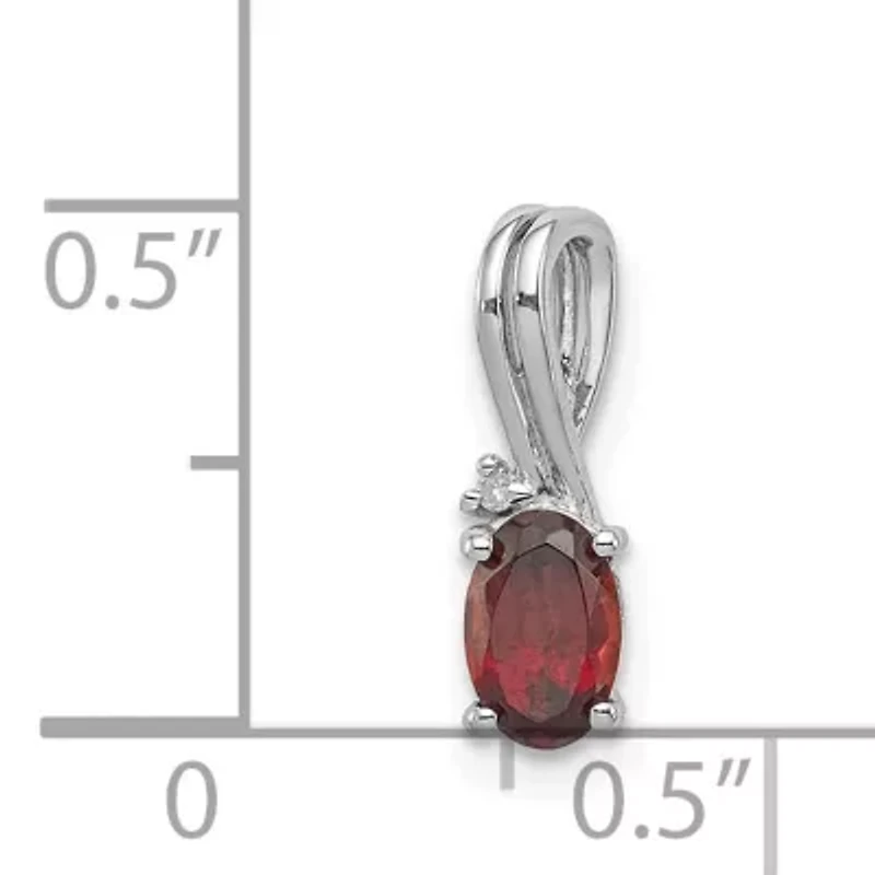 1/2 ct. t.w. Sky Blue Topaz and 0.004 ct. t.w. Diamond Pendant in Rhodium-plated Sterling Silver