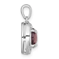 1.79 ct. t.w. Citrine and 1/5 ct. t.w. White Topaz Polished Fancy Circle Pendant in Rhodium-plated Sterling Silver