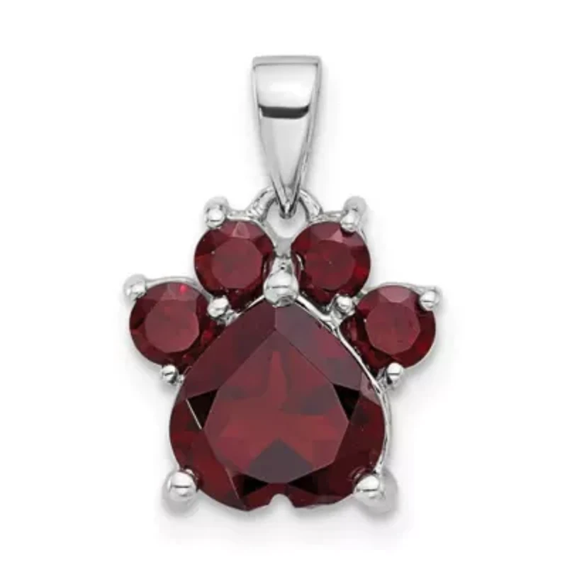 1.56 ct. t.w. Citrine Polished Paw Pendant in Rhodium-plated Sterling Silver