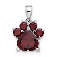 1.56 ct. t.w. Citrine Polished Paw Pendant in Rhodium-plated Sterling Silver