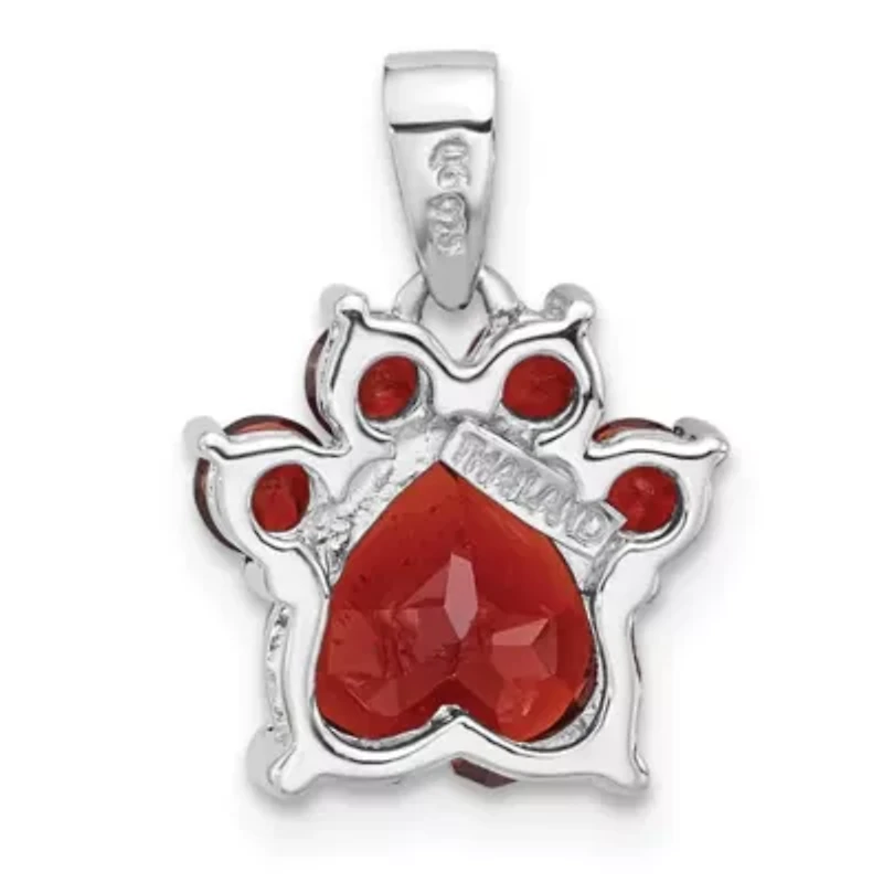 1.56 ct. t.w. Citrine Polished Paw Pendant in Rhodium-plated Sterling Silver