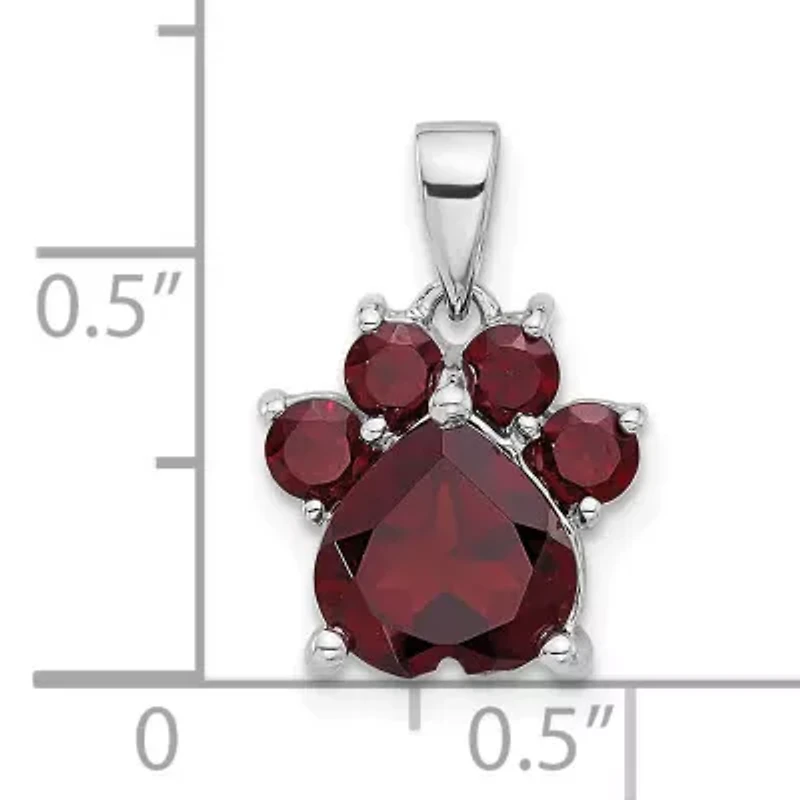 1.56 ct. t.w. Citrine Polished Paw Pendant in Rhodium-plated Sterling Silver