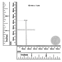 Silver 2.0 Cttw Diamond 1-1/4" Cross Pendant with Box Chain Necklace - 18"