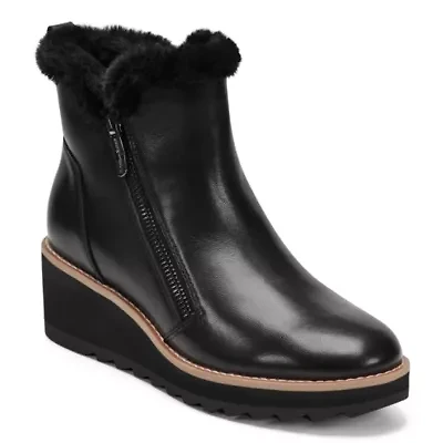Jane Round Toe Casual Wedge Booties