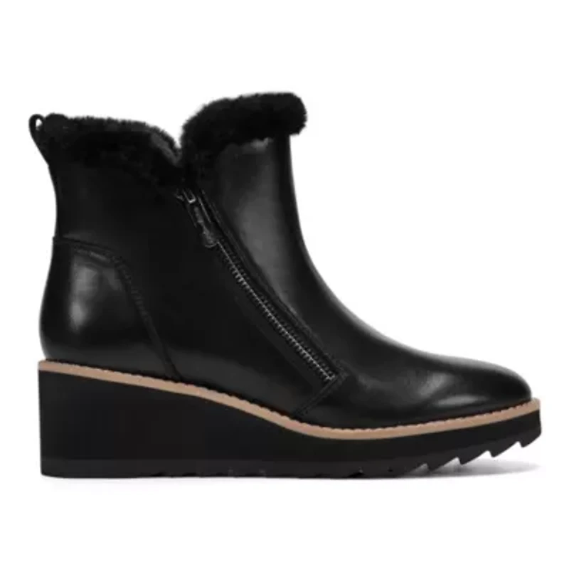 Jane Round Toe Casual Wedge Booties