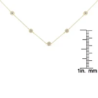 Sterling Silver 1/2 Cttw Diamond Station Necklace