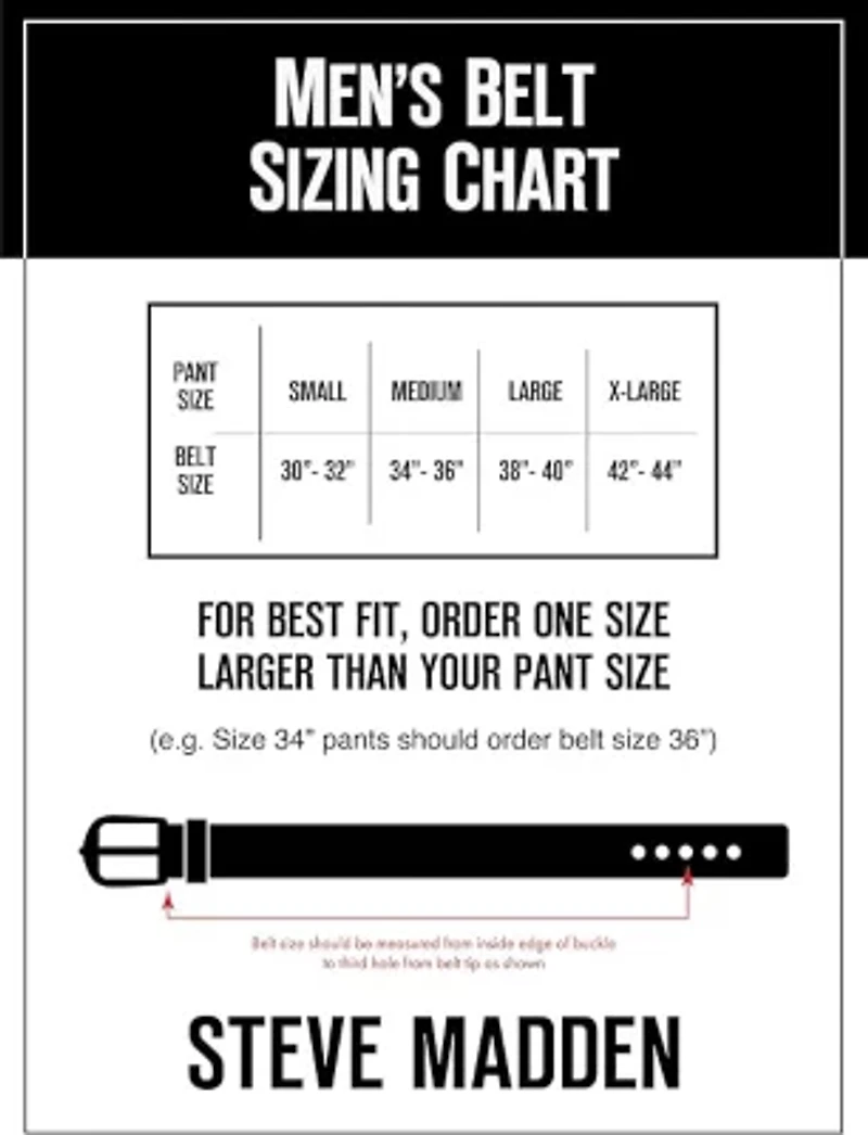 STEVE MADDEN DOUBLE STITCH BELT