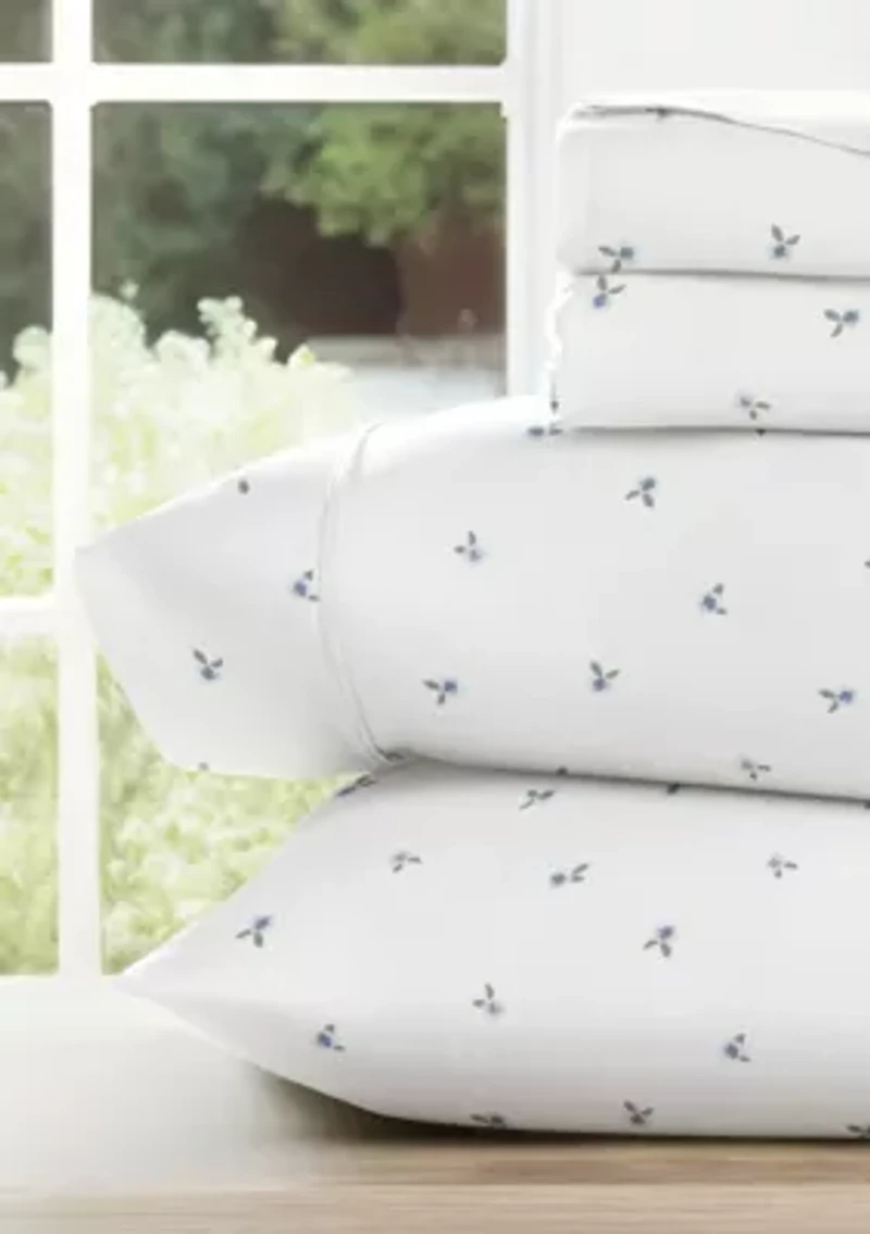 Ultra Soft 4-Piece Sweet Florals Ditsy Patterned Sheet Set