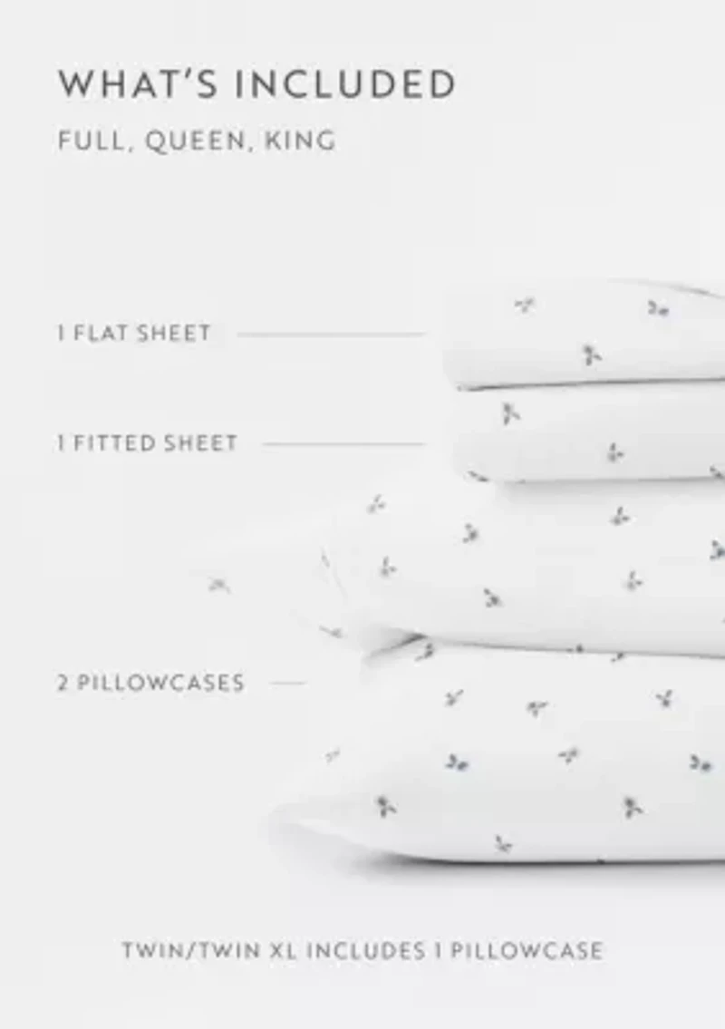 Ultra Soft 4-Piece Sweet Florals Ditsy Patterned  Sheet Set