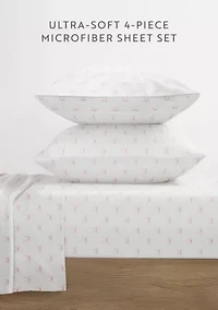 Ultra Soft 4-Piece Sweet Florals Ditsy Patterned  Sheet Set