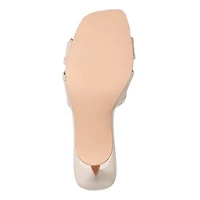 Delphy Slip-on Square Toe Dress Sandals