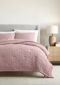 Seersucker Textured Ultra Soft Microfiber All Season Down-Alternative Comforter Set