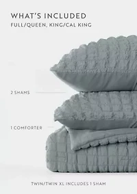 Seersucker Textured Ultra Soft Microfiber All Season Down-Alternative Comforter Set