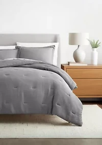 Cloud Weave Gauze Textured Ultra Soft Microfiber All Season Down-Alternative Comforter Set