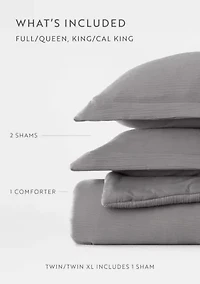 Cloud Weave Gauze Textured Ultra Soft Microfiber All Season Down-Alternative Comforter Set