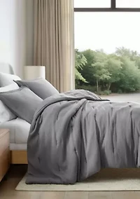 Cloud Weave Gauze Textured Ultra Soft Microfiber All Season Down-Alternative Comforter Set