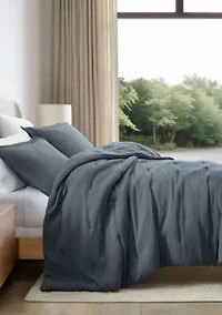Cloud Weave Gauze Textured Ultra Soft Microfiber All Season Down-Alternative Comforter Set