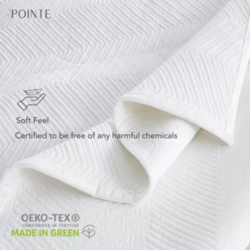 Pointehaven Luxury Chevron Velvet Quilt Set