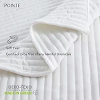 Pointehaven Luxury Channel Velvet Quilt Set