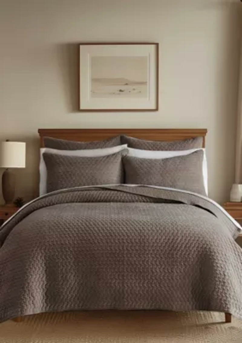 Velvet Stitch Euro Sham Set of 2