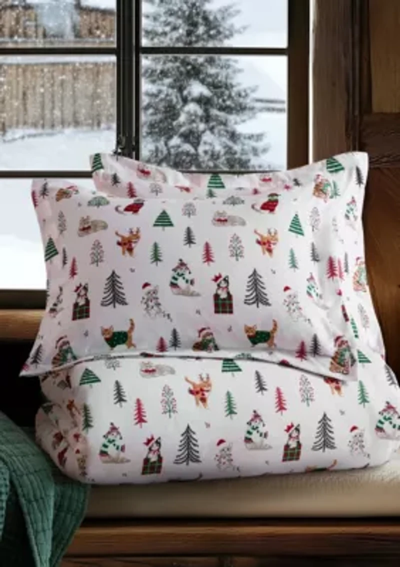 Meowy Christmas Comforter Set