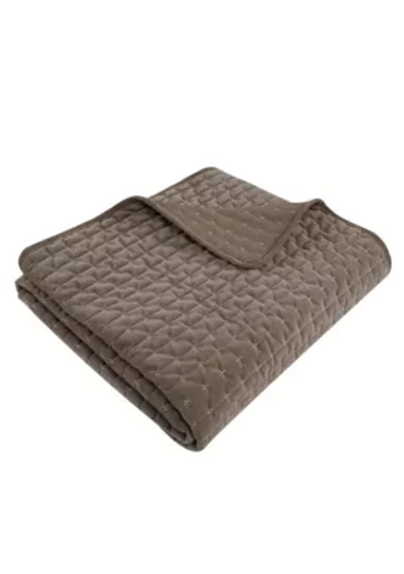 Velvet Stitch Quilted Throw