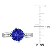 Lab Created Blue Sapphire Ring Sterling Silver