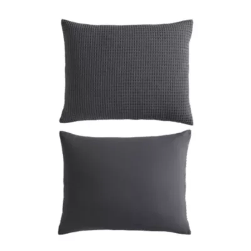 KCNY Solid Waffle Microfiber Duvet Set