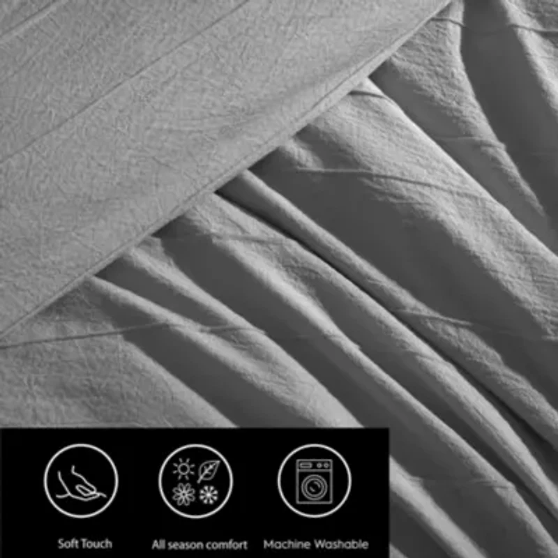 Woven Tucks Cotton Comforter Set